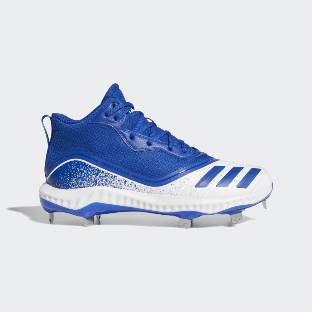 Adidas Men's Icon V Bounce Mid Baseball Cleats White/Royal Ireland G28273